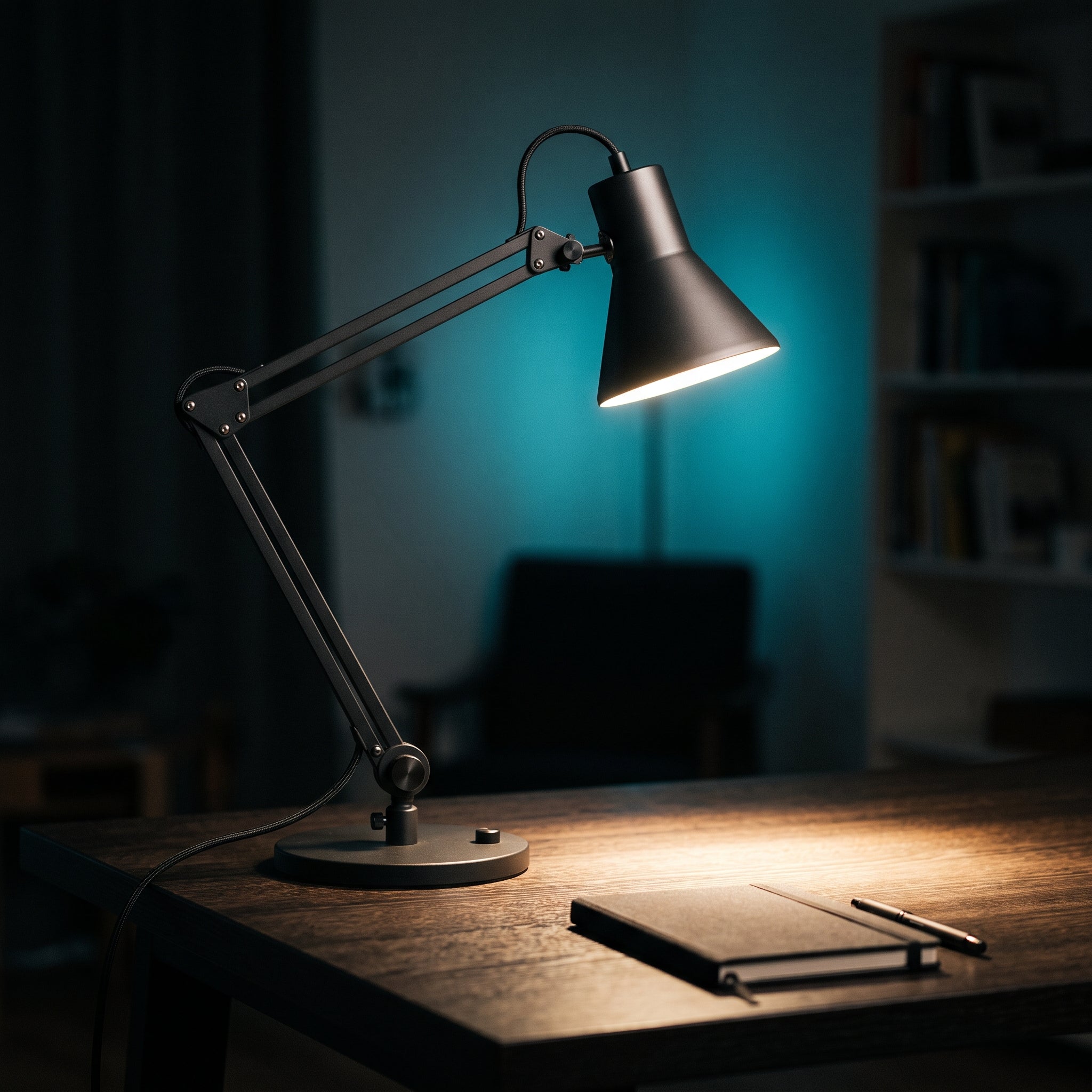 Techromagnon — Modern desk lamp with adjustable arm and USB port