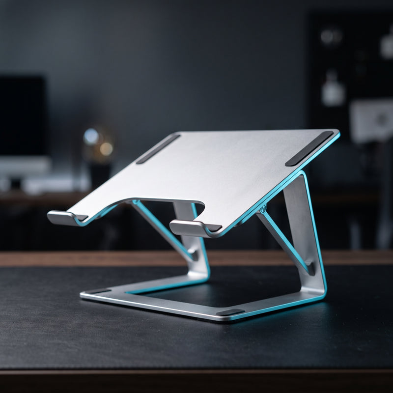 Techromagnon — Aluminum laptop stand with docking station