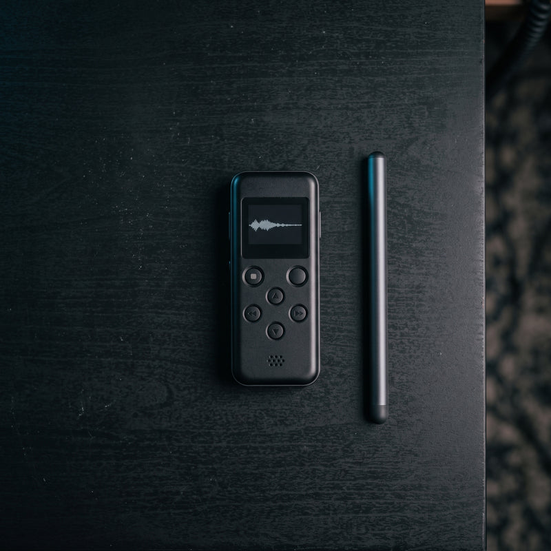 Techromagnon — Assorted tech gadgets including a digital voice recorder