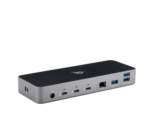 OWC Thunderbolt Dock – Thunderbolt 4 / USB4 Dock with 11 Ports, 8k, 5k, 2X 4k @ 60Hz, 1x 4k @ 120Hz displays, Gigabit, 3X TB4 (USB-C), 3X USB Gen 2 Type-A, 1x USB 2.0, incl. Cable, Space Gray