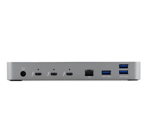OWC Thunderbolt Dock – Thunderbolt 4 / USB4 Dock with 11 Ports, 8k, 5k, 2X 4k @ 60Hz, 1x 4k @ 120Hz displays, Gigabit, 3X TB4 (USB-C), 3X USB Gen 2 Type-A, 1x USB 2.0, incl. Cable, Space Gray