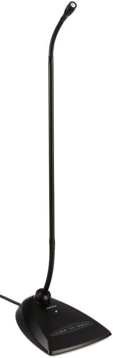 Shure Microflex MX418D/S Supercardioid Condenser Microphone, 18 Gooseneck, Includes Desktop Base with 10' Cable, Logic Functions, Programmable Switch, LED Indicator, Snap-Fit Foam Windscreen