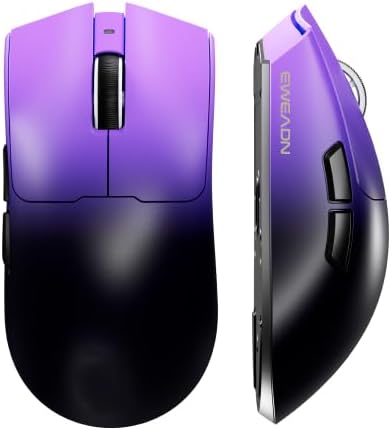 EWEADN S9 Pro Wireless Gaming Mouse, 59g Ergonomic Computer Mouse, 2.4Ghz/Bluetooth/USB-C, 8K Polling Rate, 26000 DPI, PAW3395 Optical Sensor, 250Hrs Battery Life, Programmable for PC/Win/Mac