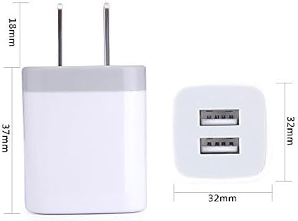 Wall Charger,USB Brick 3Pack 2.1A/5V Dual Port USB Plug Charger Cube Power Adapter Fast Charging Block for iPhone 17 16e 16 15 14 13 12 Pro Max 8 7 6 Plus 5S,iPad,Samsung Galaxy S8 S7 S6,Android Phone