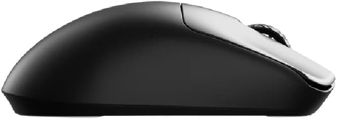 V6 Gaming Mouse, Ultra-Lightweight 40g, No Hole, Symmetrical Shape, Pixart PAW 3950 Chip, Web Based Driver, for Claw and Palm Gamers, 8K Dongle Included (Kailh Switch, Black)