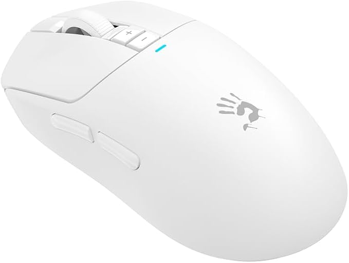 Bloody R72 Ultra Wireless Gaming Mouse 20000 CPI Optical Sensor 1ms Low Latency Dual Mode USB and Wireless - White