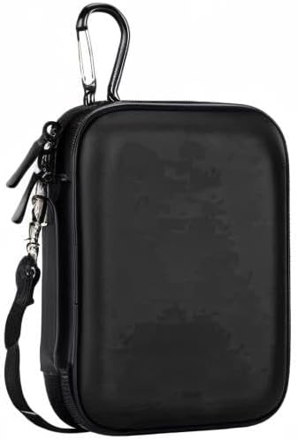 Lacdo Hard Drive Carrying Case for Western Digital WD Elements/WD My Passport/My Passport Ultra Portable External Hard Drive HDD 1TB 2TB 4TB 5TB 6TB USB 3.0 Protective Storage Travel Bag, Full Black