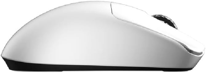 V6 Gaming Mouse, Ultra-Lightweight 40g, No Hole, Symmetrical Shape, Pixart PAW 3950 Chip, Web Based Driver, for Claw and Palm Gamers, 8K Dongle Included (Kailh Switch, White)