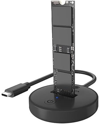 M.2 NVMe & SATA SSD Docking Station, ICY BOX 10Gbps M.2 NVME SSD Reader Adapter External for M Key and B+M Keys, Tool-Free, Size for M2 22110 2280 2260 2242 2230 Drive Docking Station