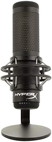 HyperX QuadCast S – RGB USB Condenser Microphone for PC, PS4, PS5 and Mac, Anti-Vibration Shock Mount, 4 Polar Patterns, Pop Filter, Gain Control, Gaming, Streaming, Podcasts, Twitch, YouTube, Discord