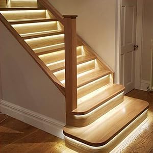 DAYBETTER COB LED Strip Light,LED Lights for Bedroom 16.4ft,Natural White 4000K Dotless LED Light Strip,1600 LEDs Super Bright Dimmable 24V Flexible Tape Lights with Remote,Kitchen,Cabinets Lighting