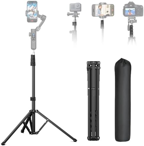 AOCHUAN Phone Gimbal Stabilizer 3-Axis Smartphone Foldable Gimbal for iPhone Gimble with Focus Wheel TikTok YouTube Vlog Stabilizer iPhone&Android-AOCHUAN Smart XE& 1.7M Complete Camera Tripod