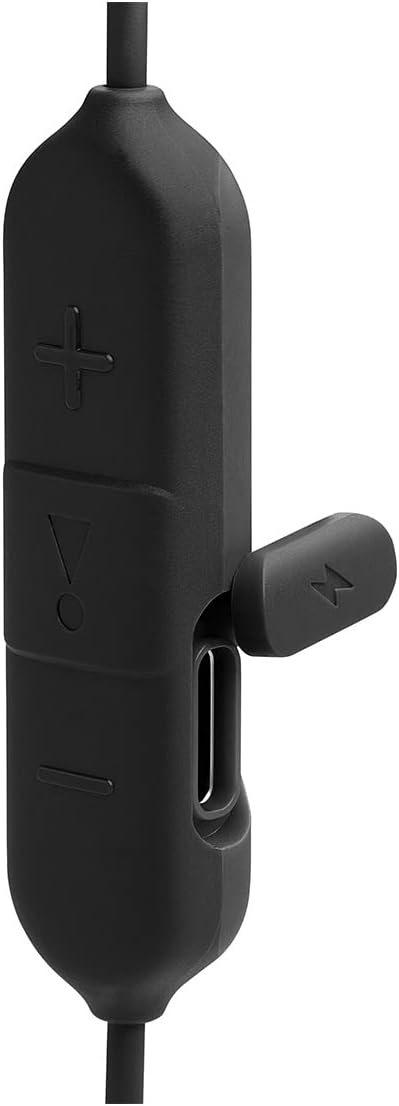 JBL Endurance Run 2 Wired - Waterproof Wired Sports in-Ear Headphones, JBL Pure Bass Sound, Hands-Free Calls, Never Hurt. Never Fall Out. (Black)