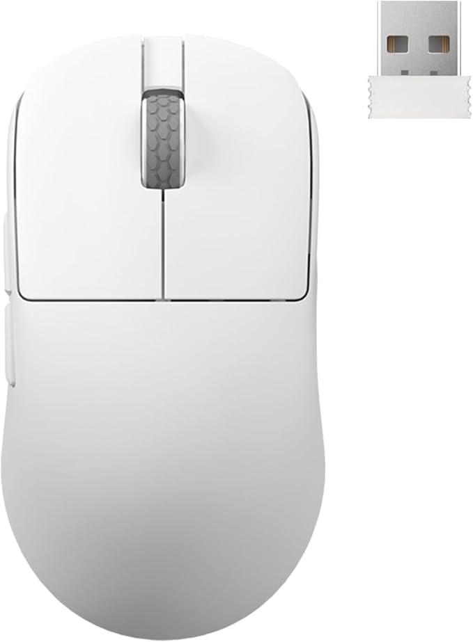 MOTOSPEED X6MAX Wireless Gaming Mouse,Two-Mode 8K/USB-C Mouse Up to 30000DPI,PAW3950 Optical Sensor Lightweight 43g,5 programmable Button,300MAh Battery Life,Computer Mouse for Laptop,PC,Mac(White)