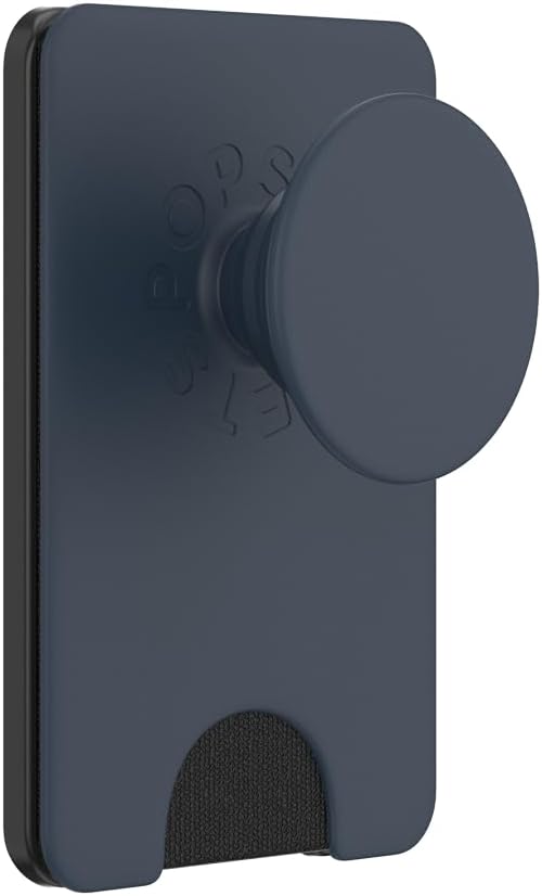 PopSockets Phone Wallet for MagSafe, Phone Card Holder with Grip, Blue - Navy