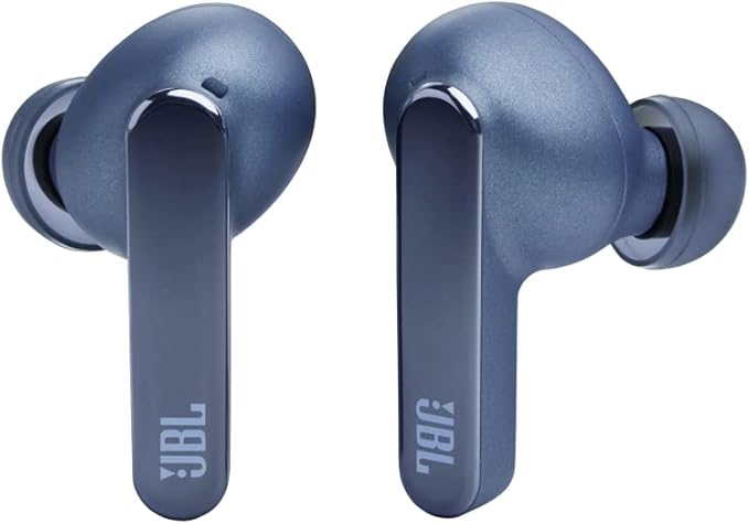 JBL Live Pro 2 - True Wireless Noise Cancelling Earbuds, up to 40 Hours of Playback with Wireless Charging, 6 mics for Perfect Calls, Touch & Voice Control, IPX5 Water Resistant (Blue)
