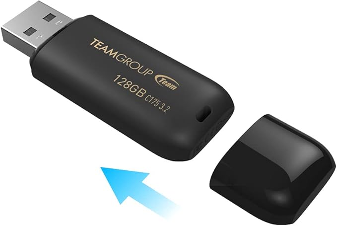 TEAMGROUP C175 256GB USB 3.2 Gen 1 (USB 3.1/3.0) Read 100MB/s Flash Thumb Drive,Memory Stick Compatible with Computer/Laptop Matte Black TC1753256GB01