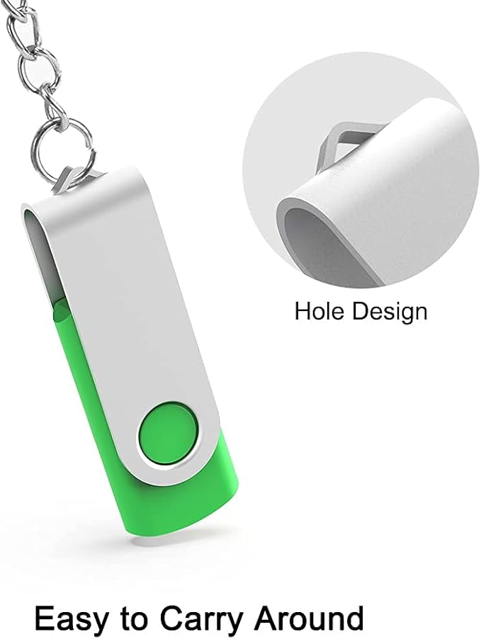 KOOTION 5 X 1GB USB Flash Drives Thumb Drives Pack Memory Stick USB 2.0(5 Colors: Black Blue Green Purple Red)