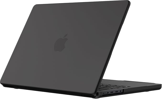 EooCoo Compatible with MacBook Pro 14 inch Case M5 2026 2025-2021 M4 M3 M2 M1 Pro/Max, Matte Grip, Bump-Resistant Hard Shell Laptop Protective Cover Case - Space Black