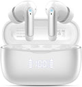 Wireless Earbuds, HiFi Sound Bluetooth 5.3 Headphones with 4 ENC Noise Mic, 56H Playtime Ear Buds with LED Display, USB-C, IPX7 Waterproof Wireless Headphones for Sports Workout