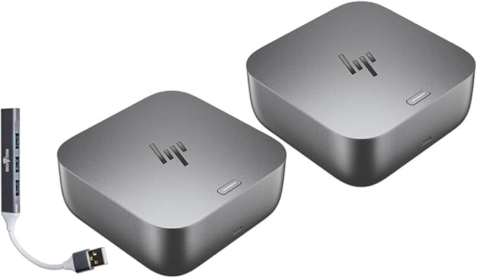 HP 280W G6 Thunderbolt 4 Ultra Dock Port Replicator Bundle w/DKZ Hub AW5M5UT#ABA (Universal Thunderbolt/USB-C Docking Station, Data Transfers to Any Brand Laptop, Single Cable for Charging) 2 Pack