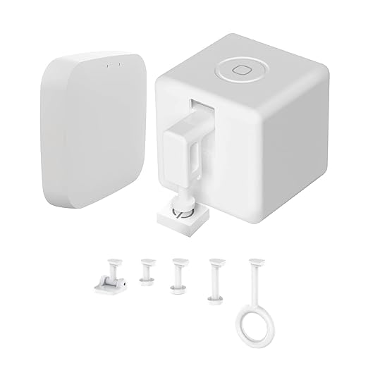 MoesGo Smart Bluetooth Fingerbot with Fingerbot Hub and Accessories, Smart Switch Button Pusher Bot, Remote Control Smart Life Tuya App, Add Fingerbot Hub Make it Compatible Alexa and Google Home