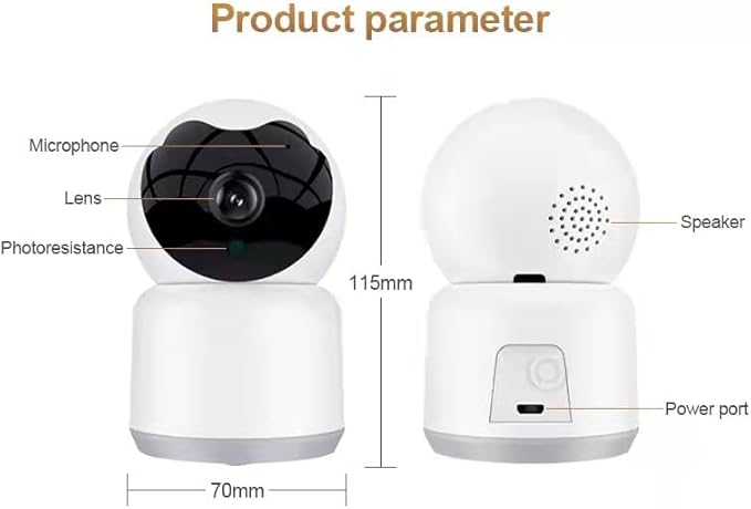 Home Security Camera, Tuya 3MP Indoor Pan-Tilt Smart Camera for Baby & Pet with Motion Tracking, 2-Way Audio, IR Night Vision, Siren, Compatible with Alexa & Google Home, 2.4GHz WiFi