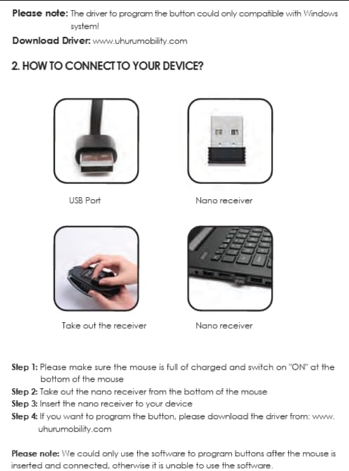 MELOGAGA Wireless Gaming Mouse Bluetooth Mouse RGB Rechargeable 2.4G USB Cordless Computer Mice with 7 Color Backlit, 6 Buttons & Silent Click for Laptop, iPad, Mac OS, PC, Windows -Black