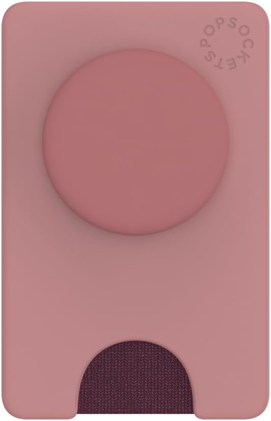 PopSockets Adhesive Phone Wallet and Card Holder with Grip, Pink - Clay