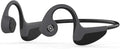 Bone Conduction Headphones Bluetooth 5.0 Open Ear Wireless Titanium HiFi Stereo with Mic Sweatproof Sports Headphones for Running Driving Cycling (Black)