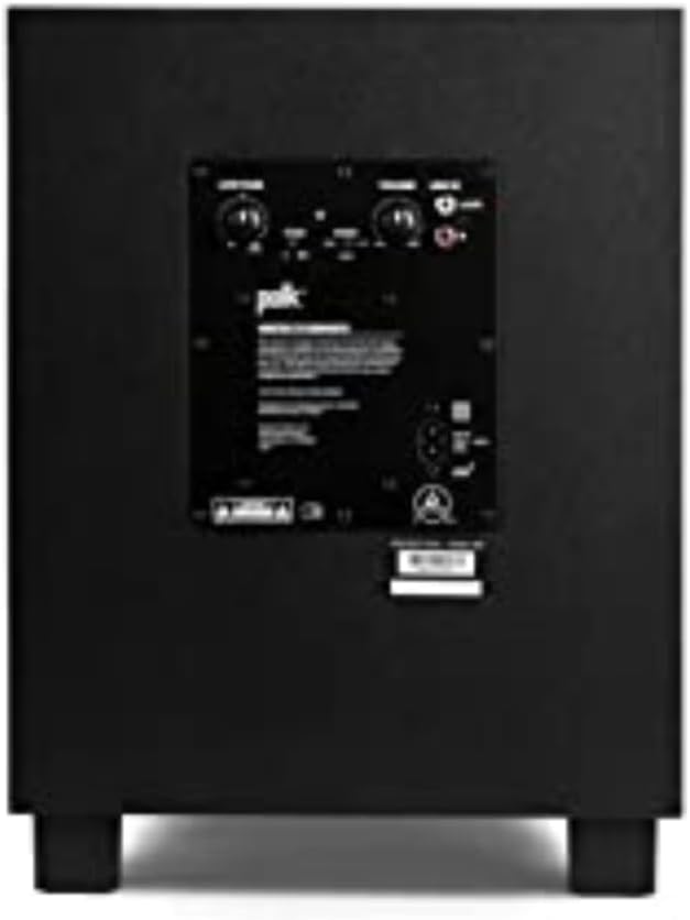 Polk Monitor XT10 Home Subwoofer, 10" Deep Bass Woofer, 100W Class D Amplification, Dolby Atmos, Auro 3D & DTS:X Compatible, Black