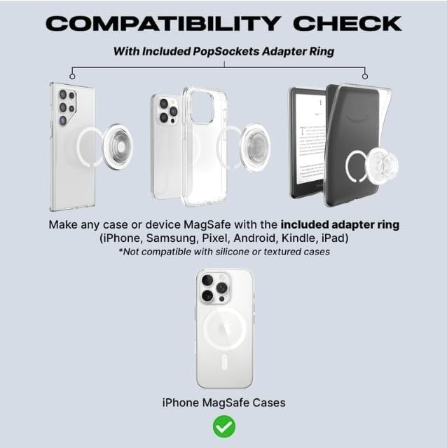 PopSockets Phone Grip for MagSafe, Magnetic Holder, Phone Stand, Brown - Latte