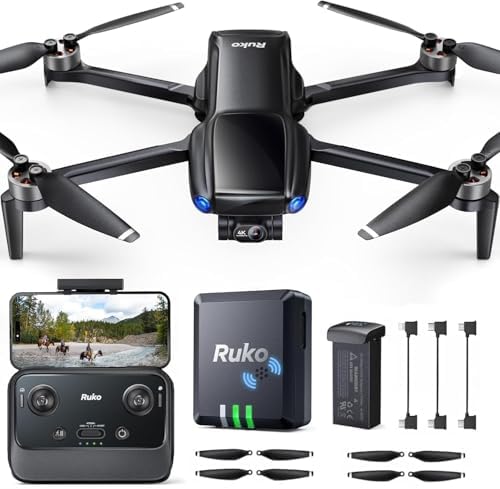 Ruko U11MINI 4K, Drones with Camera for Adults 4K Video 8K Photo and Ruko R111S RC Aircraft GPS Tracker/Finder with Beeper