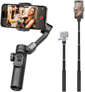 AOCHUAN Phone Gimbal Stabilizer 3-Axis Smartphone Foldable Gimbal for iPhone Gimble with Focus Wheel TikTok YouTube Vlog Stabilizer -AOCHUAN Smart XE&E10 Aluminum Extension Rod