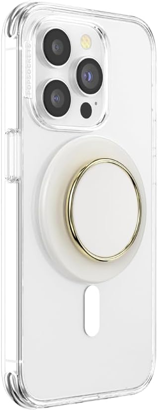 PopSockets Phone Grip for MagSafe, Magnetic Holder, Phone Stand, Enamel - Coconute Creme