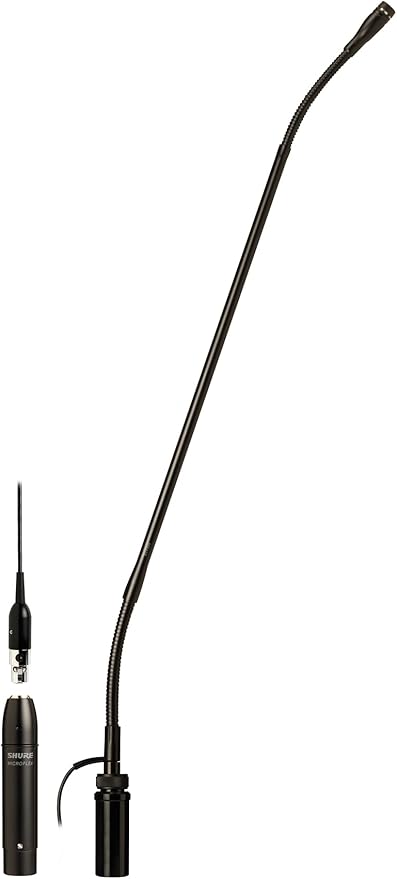 Shure MX418/C Cardioid Condenser Microphone, 18" Gooseneck with Attached XLR Preamp, Shock & Flange Mount, Snap-Fit Foam Windscreen