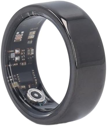 FOSA Smart Ring, Smart Health Ring Health Tracker, Sleep Monitoring Step Counting IP68 Waterproof Smart Ring Fitness Tracker with APP for Men and Women Black