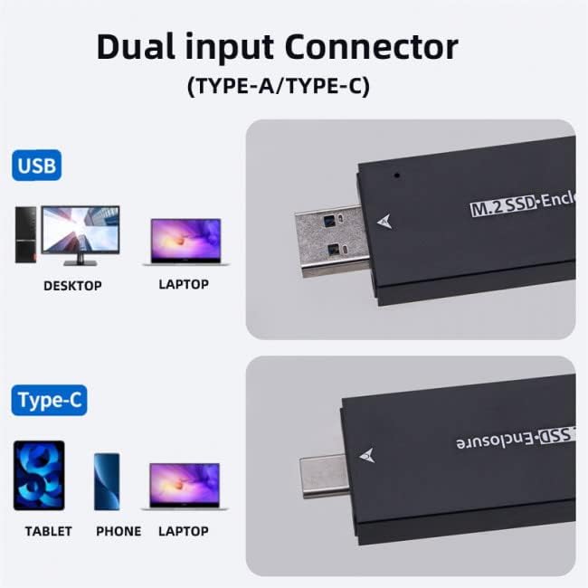 xiwai Type-C USB3.0 to Combo NVME M-Key M.2 NGFF SATA SSD PCBA Case 2230/2242mm Adapter RTL9210B Chipset