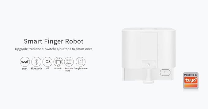 Mengshen Smart Fingerbot Smart Switch Button Pusher Universal Finger Robot Switch Wireless Bluetooth Control No Wiring Needed Timer and App Integration Compatible with Google Alexa