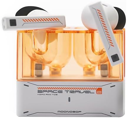 Moondrop Space Travel 2 HiFi Noise-Canceling TWS Wireless Earphone Bluetooth 6.0 ANC Low-Latency Game Mode SBC/AAC (White)