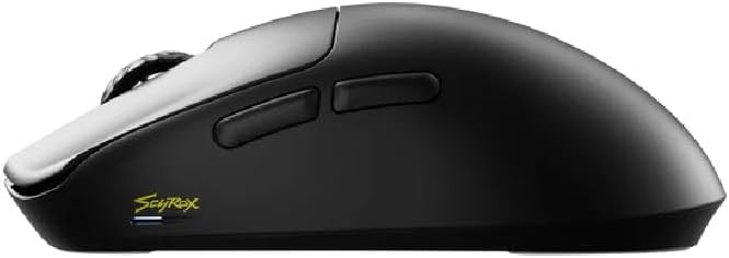 V6 Gaming Mouse, Ultra-Lightweight 40g, No Hole, Symmetrical Shape, Pixart PAW 3950 Chip, Web Based Driver, for Claw and Palm Gamers, 8K Dongle Included (Kailh Switch, Black)
