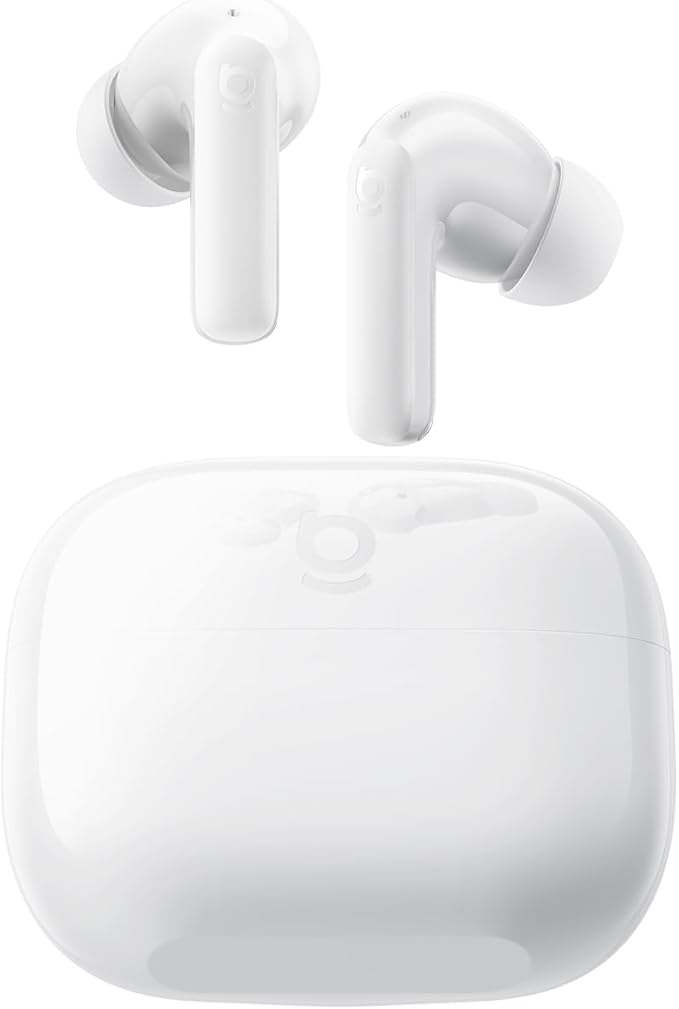 Baseus Bass BP1 NC Hybrid Active Noise Cancelling Wireless Earbuds, 12mm Super-Bass Driver, 41H Playtime, Bluetooth 6.0, IP55 Waterproof, 4-Mic AI ENC, 24 Customizable EQ