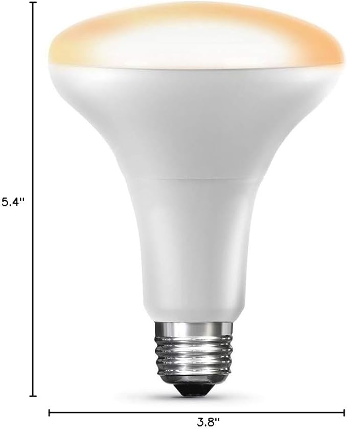 Feit Electric BR30/SW/HK 65W Equivalent BR30 Flood Smart, Works with Apple HomeKit and Siri Voice Control, No Hub Required LED Light Bulb, 5.4" H x 3.8" D, 2700K Soft White