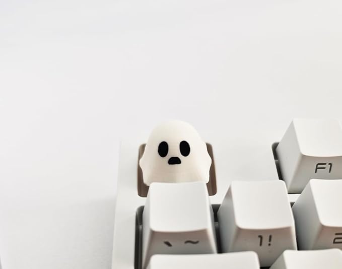 Ghost Artisan Handmade Premium Cute Resin Keycap for Custom Cherry MX Gaming Mechanical Keyboard, 1U ESC Escape DIY Personalised Halloween Key