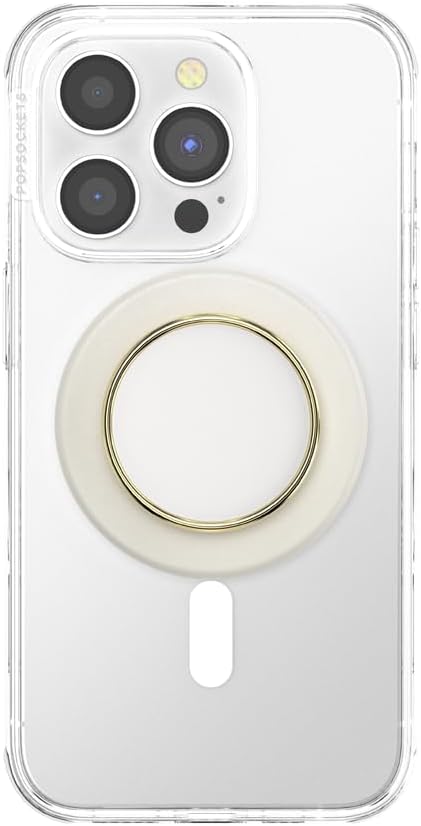 PopSockets Phone Grip for MagSafe, Magnetic Holder, Phone Stand, Enamel - Coconute Creme