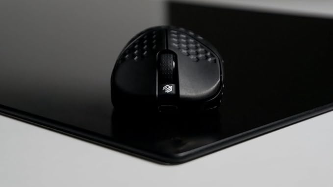 GWolves HTR Lightweight Wireless Fingertip Grip Gaming Mouse,~28Gram,8K-Report,Low Latency,PAW3395 26,000CPI,Nrf52840 CPU,6 Programmable Btns,On-Board Memory,PC/Mac and Laptop(No-Honeycomb, Black)