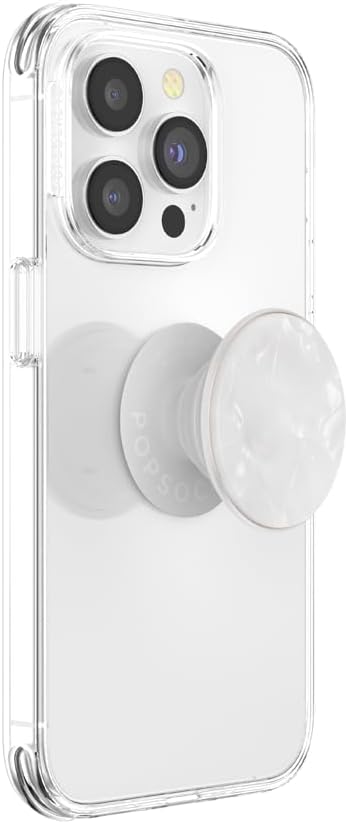 PopSockets Adhesive Phone Grip, Holder, Phone Stand, White - Pearl White