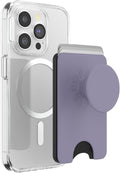 PopSockets Phone Wallet for MagSafe, Phone Card Holder with Grip, Purple - Dusk