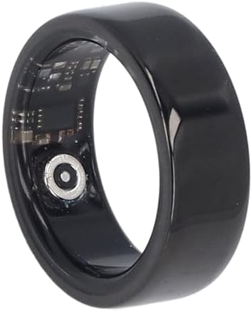 FOSA Smart Ring, Smart Health Ring Health Tracker, Sleep Monitoring Step Counting IP68 Waterproof Smart Ring Fitness Tracker with APP for Men and Women Black