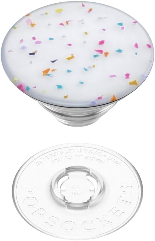 PopSockets Adhesive Phone Grip, Holder, Phone Stand, Rainbow - Circus Regrind White